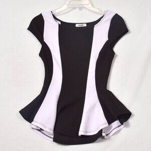 Persaya Women's Black & White Blouse No Size Tag Small See Photos
